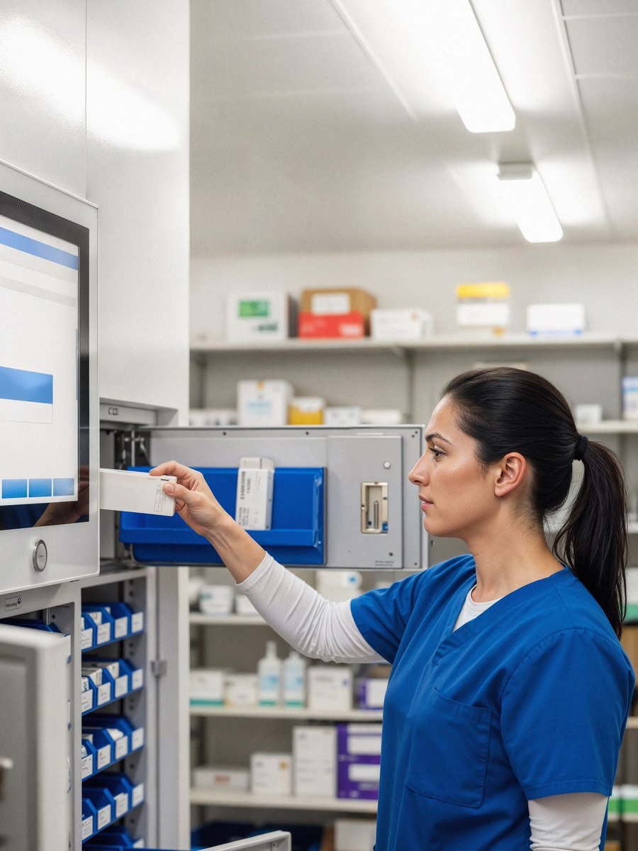 Hero - Farmaceutica en sala de dispensador